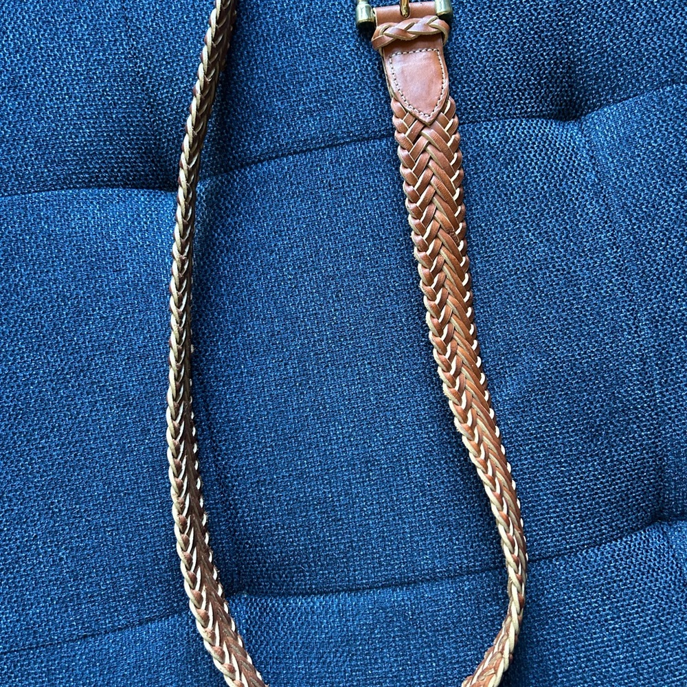Regent Belt Co Men’s Braided Tan and Gold Belt